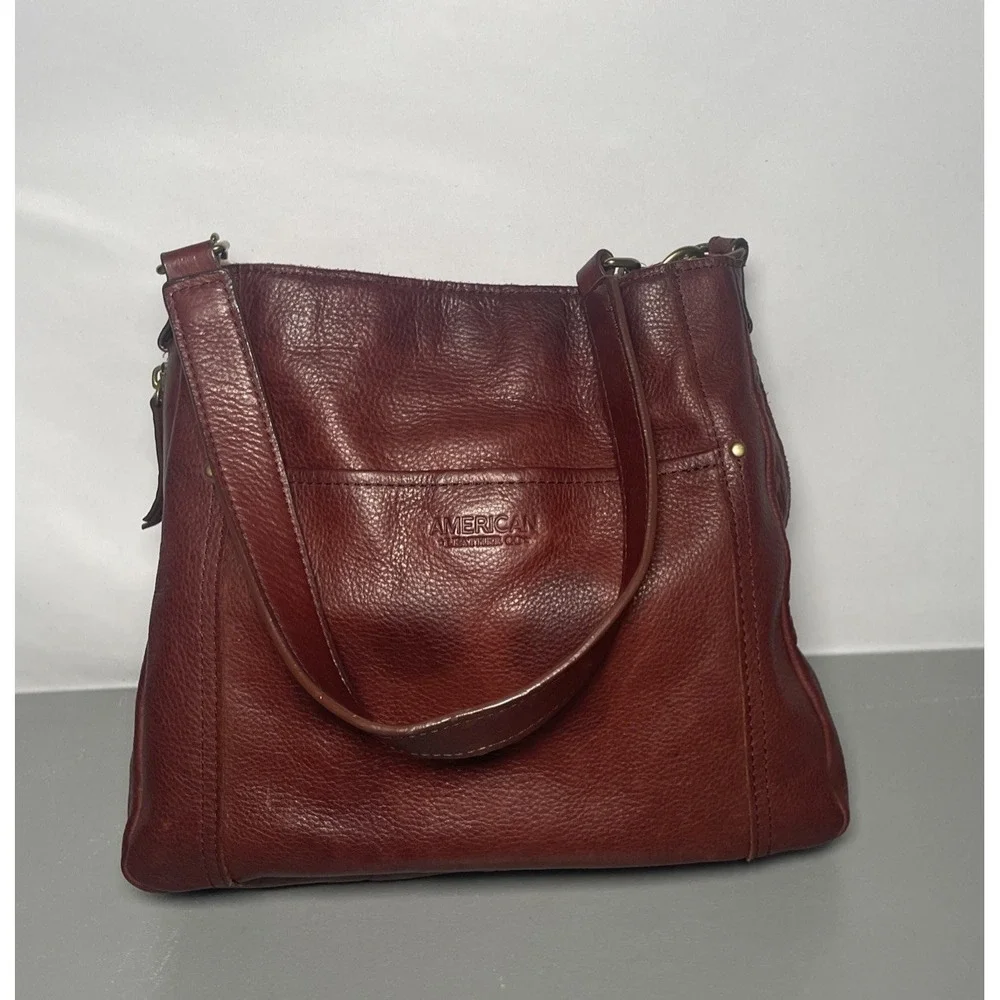 American Leather Co. Burgundy Shoulder Bag
